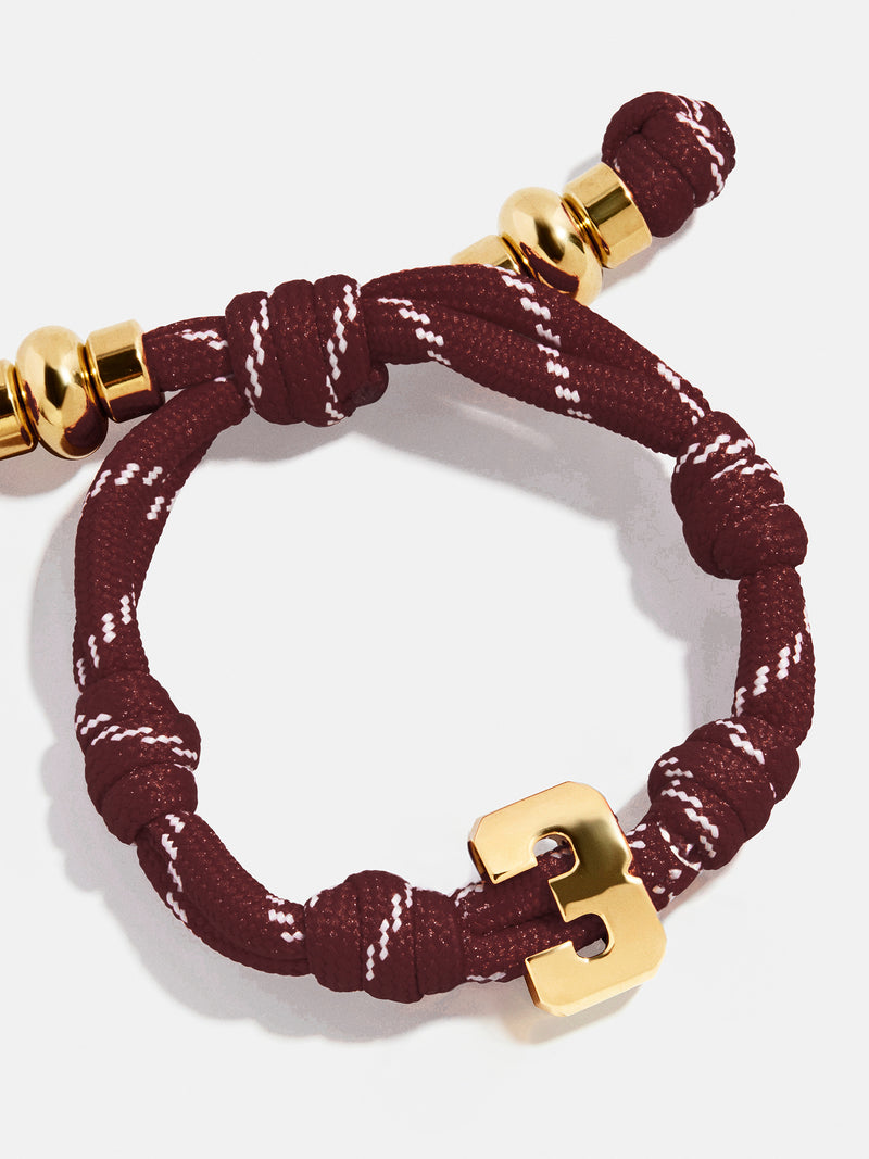 BaubleBar Knotty Varsity Number Custom Bracelet - Maroon Single Digit - 
    25% Off Custom Gifts: The Annual Custom Event
  
