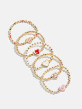 BaubleBar Love Stack Kids' Heart Bracelet Set - Heart - 
    Set of five stretch bracelets
  
