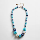 Ojo Semi-Precious Evil Eye Necklace - Blue Multi