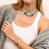 Ojo Semi-Precious Evil Eye Necklace - Blue Multi