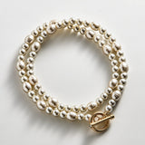 Charlotte Pearl Layered Bracelet - Pearl