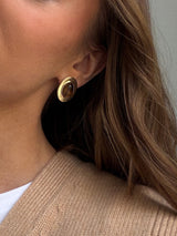 BaubleBar Samira Gold Stud Earrings - Samira Gold Stud Earrings - 
    Brown earrings for stacking
  
