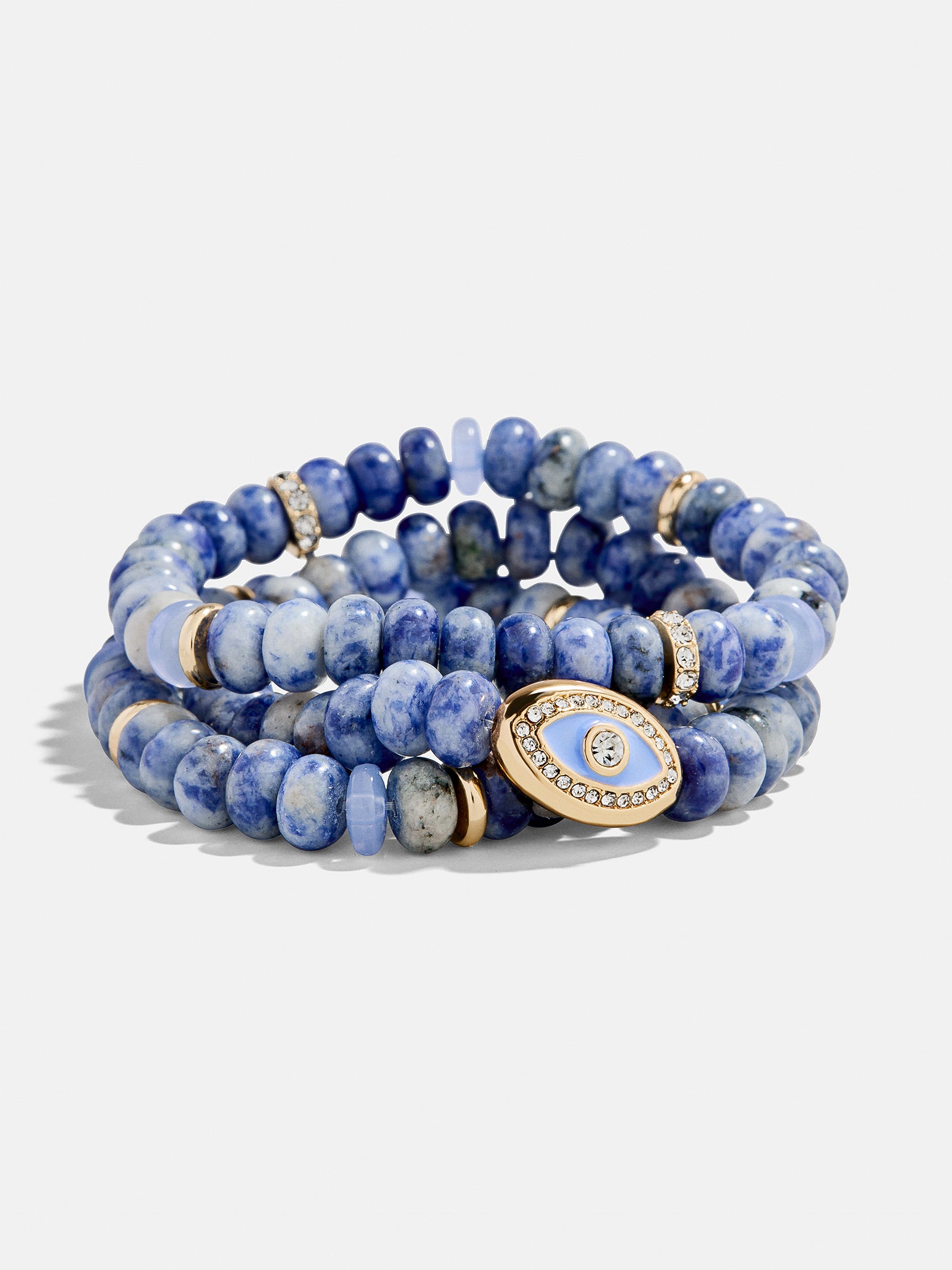 Energy Aligned Evil Eye Bracelet Set - Blue