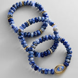 Energy Aligned Evil Eye Bracelet Set - Blue