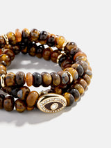 BaubleBar Energy Aligned Evil Eye Bracelet Set - Tiger's Eye - 
    Set of three beaded bracelets  
  
