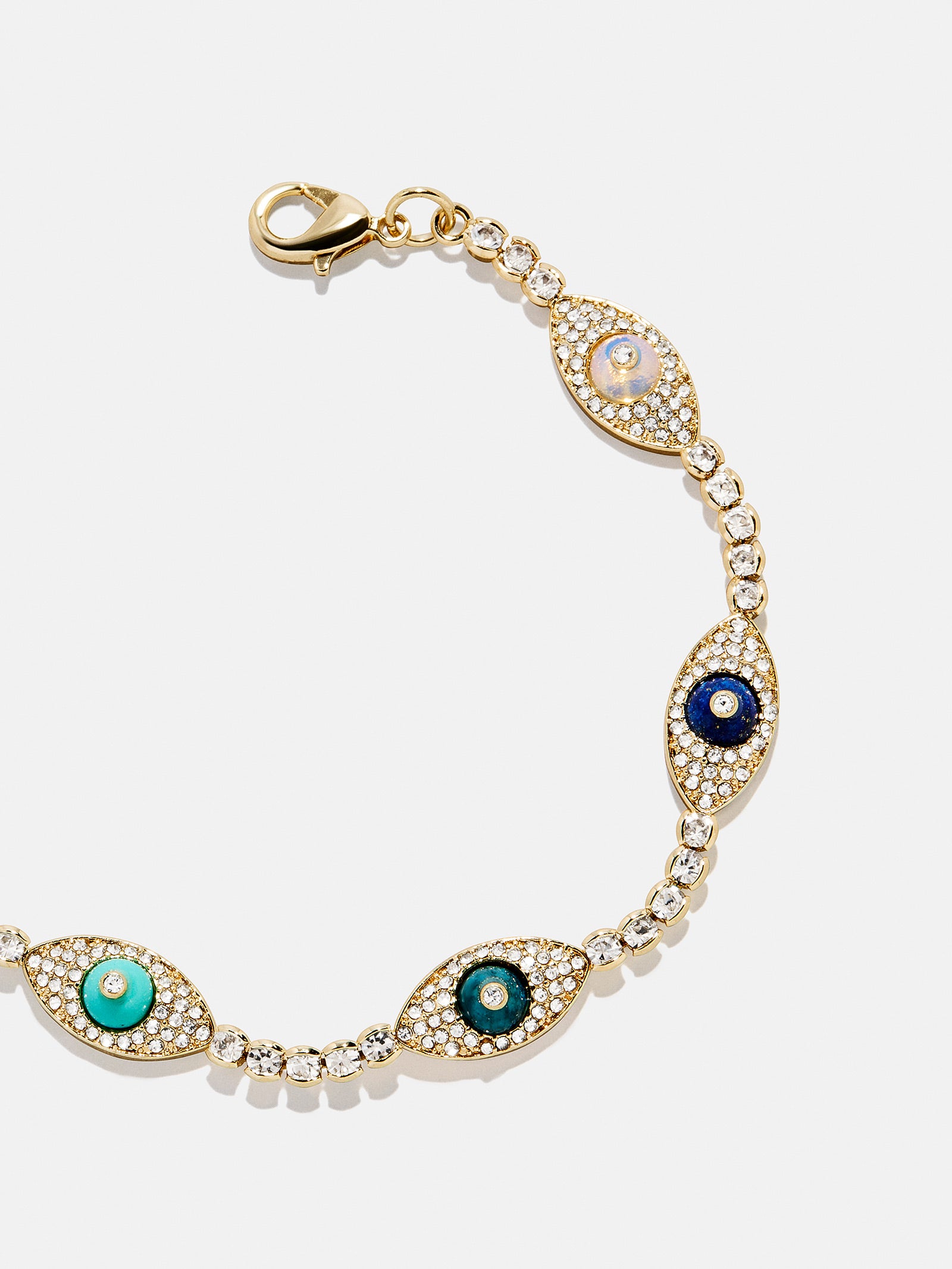 Iris Evil Eye Tennis Bracelet - Gold/Blue