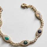 Iris Evil Eye Tennis Bracelet - Iris Evil Eye