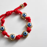 Eyes Open Evil Eye Paracord Bracelet - Red