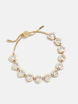 BaubleBar Repeating Heart Crystal Bracelet - Gold/Pavé - 
    Crystal bracelet for stacking
  
