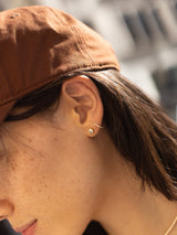 BaubleBar Paloma 14K Gold Heart Earrings - Heart Stone - 
    Crystal stud earrings 
  
