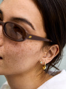 Annabeth 14K Gold Stud Earrings - Round Stone