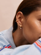 Nicole 18K Gold Earring Set - Gold/Pavé