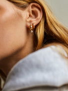 Kourtney 18K Gold Huggie Earrings - Kourtney 18K Gold Plated Sterling Silver Earrings