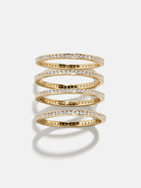 BaubleBar Tana 14K Gold Ring Set - Gold/Pavé - 
    Ends Sunday: Enjoy 25% Off 
  
