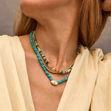 Positive View Semi-Precious Evil Eye Necklace - Turquoise