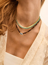 BaubleBar Positive View Semi-Precious Evil Eye Necklace - Tiger's Eye - 
    Enjoy 25% Off: It’s the Big Biannual Event
  
