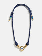 Eye Candy Evil Eye Paracord Necklace - Gold/Blue