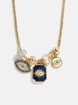BaubleBar Evil Eye Charm Necklace - Evil Eye - 
    Beads on gold chain 
  
