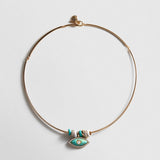 Evil Eye Collar Necklace - Gold/Blue