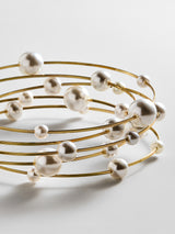 BaubleBar Blair Pearl Bracelet Set - Gold/Pearl - 
    Set of 5 stacking bracelets 
  

