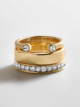 BaubleBar Vera Waterproof Ring Set - Vera Waterproof Ring Set - 
    Set of three gold rings 
  
