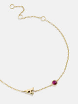 BaubleBar 18K Gold Initial Birthstone Custom Bracelet - Rose - 
    20% OFF ONE WEEK ONLY
  
