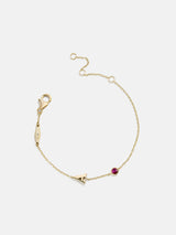 BaubleBar 18K Gold Initial Birthstone Custom Bracelet - Rose - 
    20% OFF ONE WEEK ONLY
  
