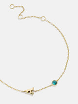 BaubleBar 18K Gold Initial Birthstone Custom Bracelet - Blue Zircon - 
    20% OFF ONE WEEK ONLY
  
