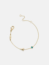 BaubleBar 18K Gold Initial Birthstone Custom Bracelet - Blue Zircon - 
    20% OFF ONE WEEK ONLY
  
