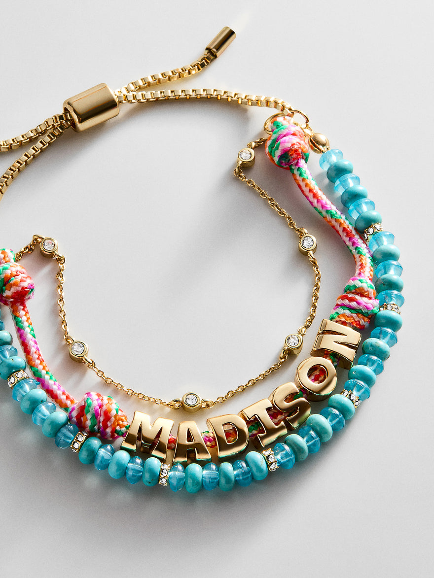 Rowan Semi-Precious Custom Layered Bracelet - Bora Bora