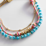 Rowan Semi-Precious Custom Layered Bracelet - Bora Bora