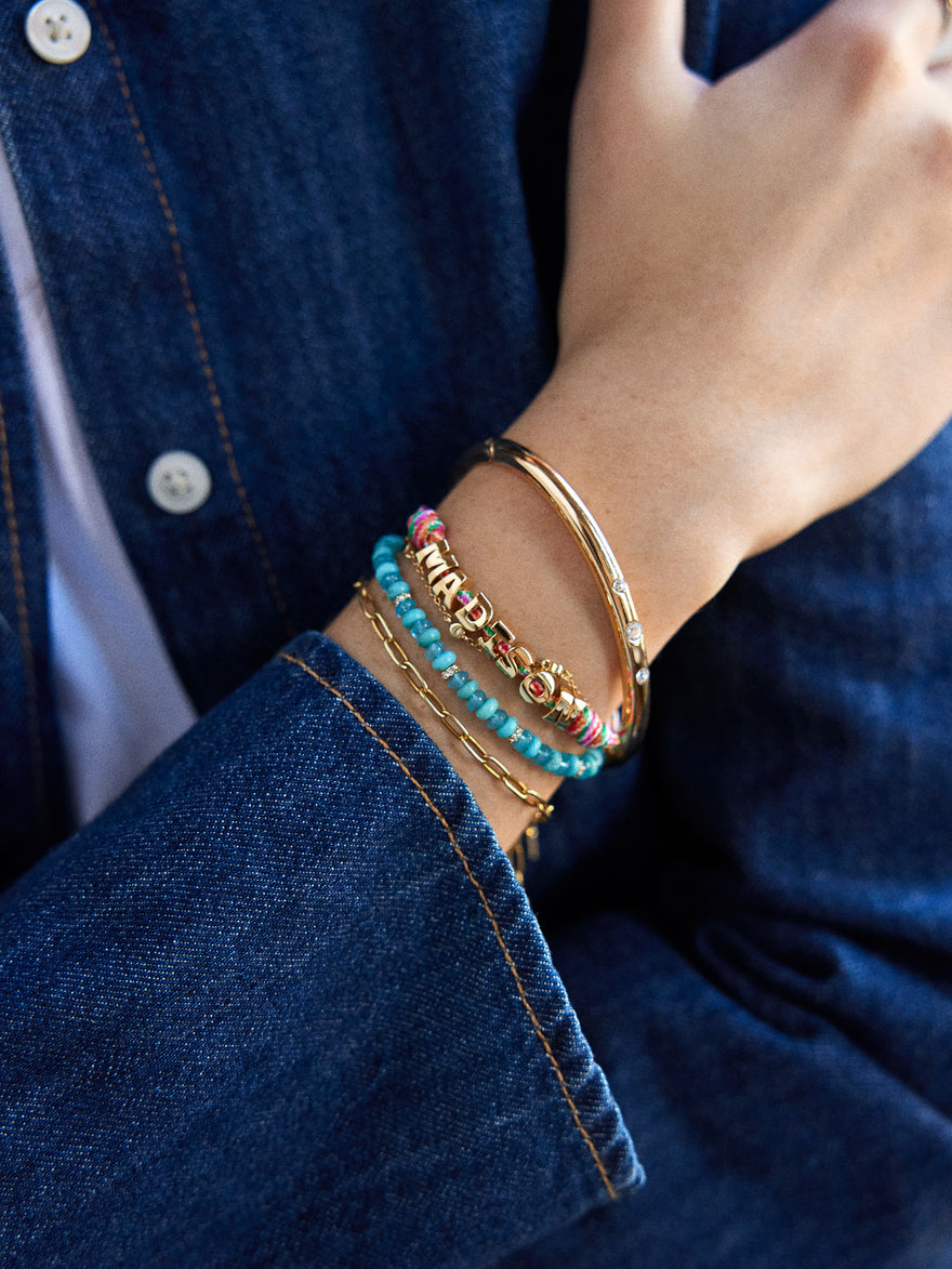 Rowan Semi-Precious Custom Layered Bracelet - Bora Bora