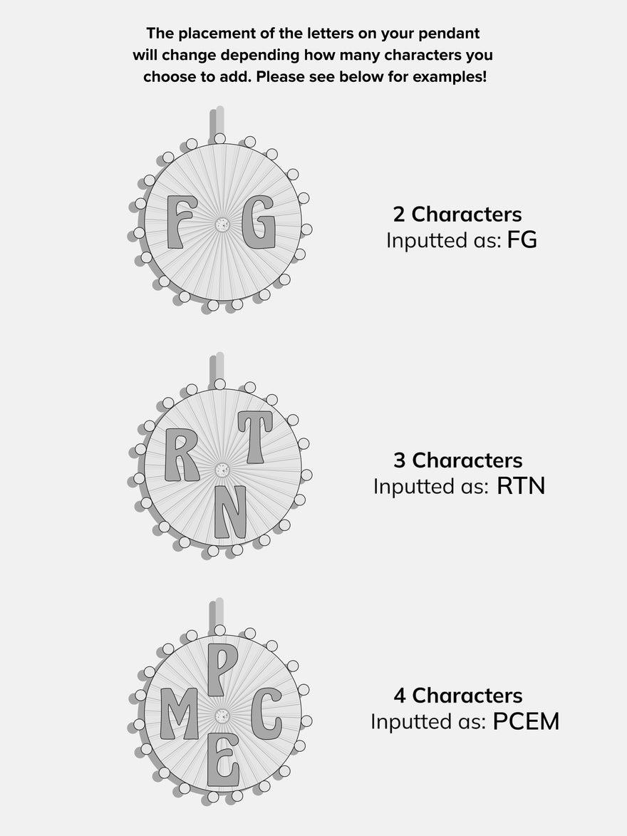 Initial Custom Medallion Necklace - Gold/Pavé