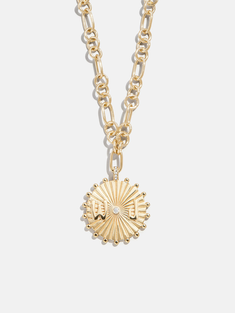 Initial Custom Medallion Necklace - Gold