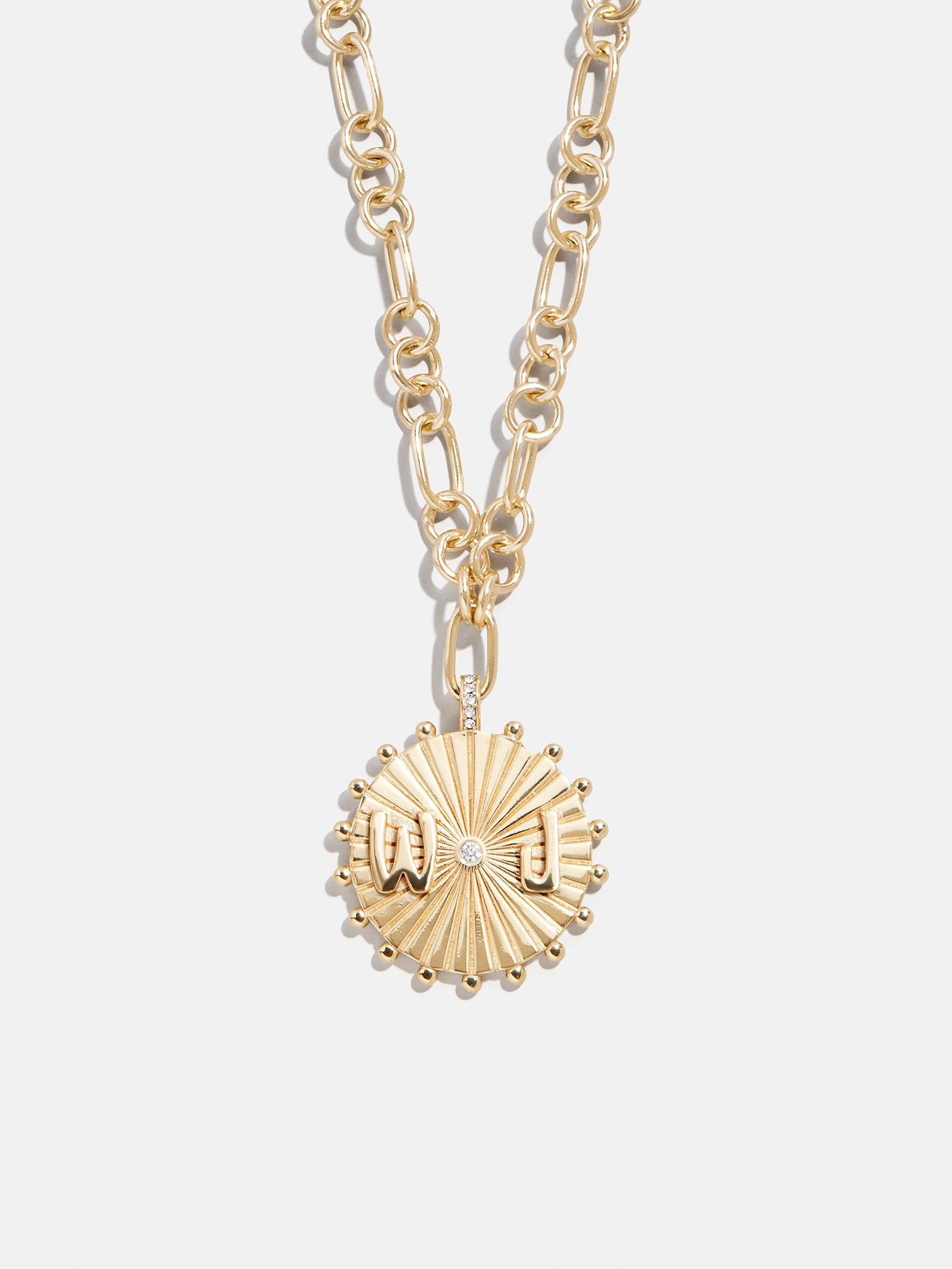 Initial Custom Medallion Necklace - Gold