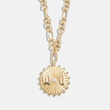 Initial Custom Medallion Necklace - Gold