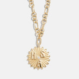 Initial Custom Medallion Necklace - Gold