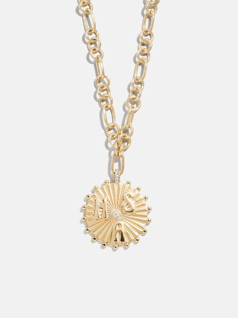 BaubleBar Initial Custom Medallion Necklace - Gold - 
    25% Off Custom Gifts: The Annual Custom Event
  
