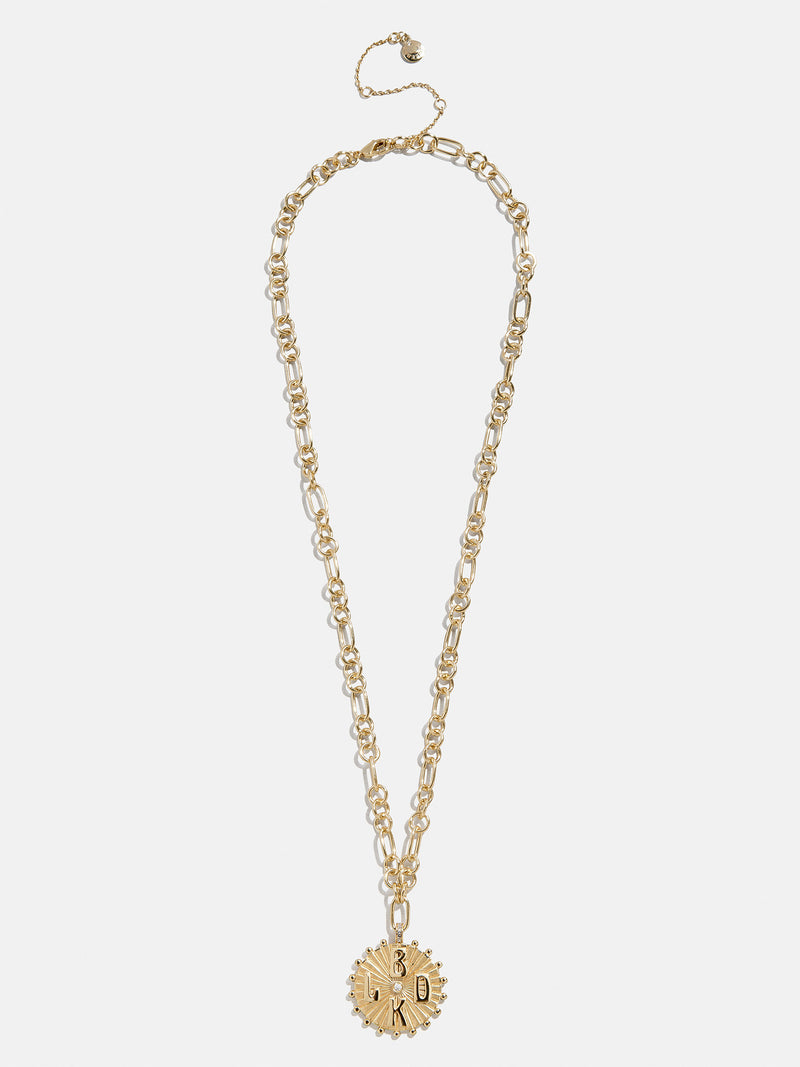 BaubleBar Initial Custom Medallion Necklace - Gold - 
    25% Off Custom Gifts: The Annual Custom Event
  

