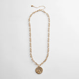 Initial Custom Medallion Necklace - Gold