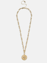 BaubleBar Initial Custom Medallion Necklace - Gold/Pavé - 
    25% Off Custom Gifts: The Annual Custom Event
  
