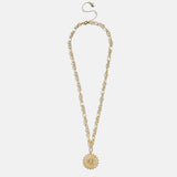 Initial Custom Medallion Necklace - Gold/Pavé