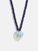 BaubleBar Semi-Precious Heart Custom Initial Necklace - Moonstone - 
    Made with Love: 15% Off Custom
  
