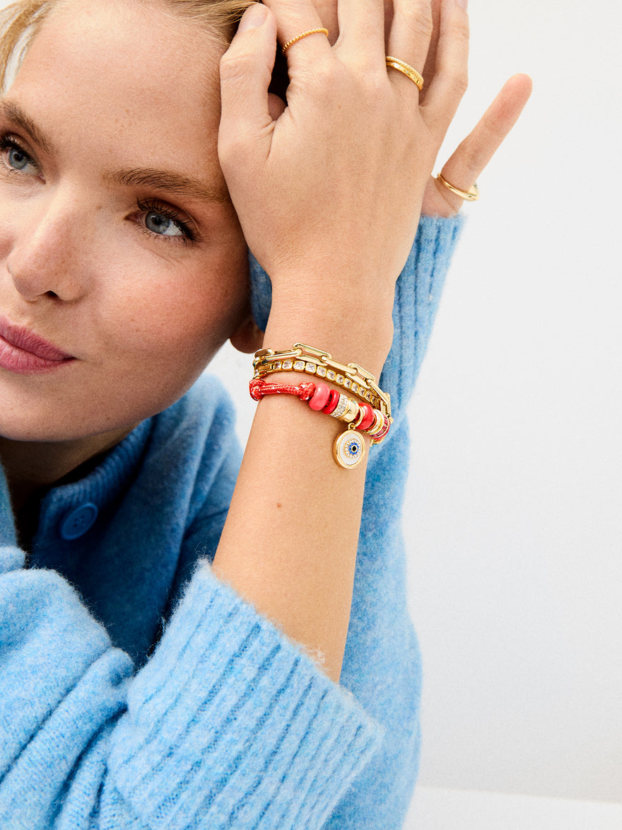 Eye Candy Evil Eye Paracord Bracelet - Red