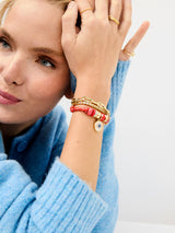 BaubleBar Eye Candy Evil Eye Paracord Bracelet - Red - 
    Beaded bracelet for stacking
  
