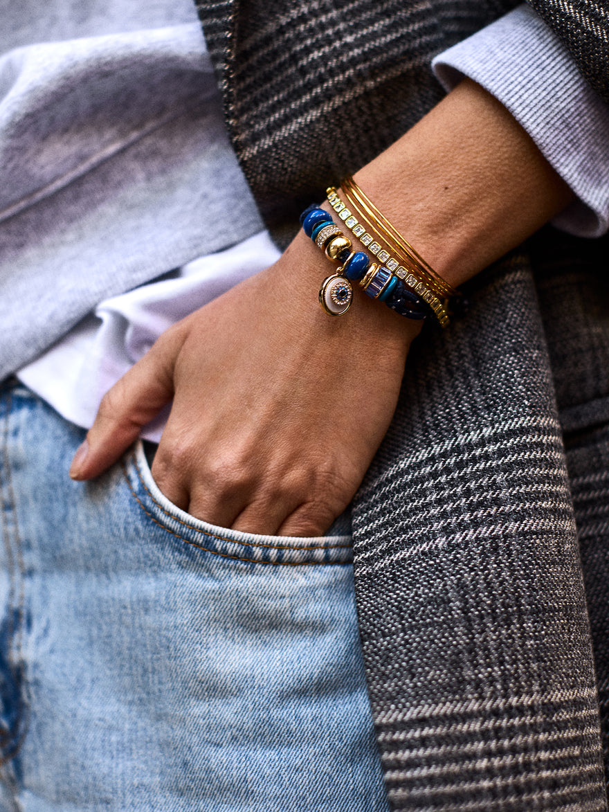 Eye Candy Evil Eye Paracord Bracelet - Blue