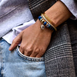 Eye Candy Evil Eye Paracord Bracelet - Navy