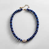 Eye Catcher Semi-Precious Necklace - Navy