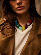 Jane Beaded Necklace - Rainbow
