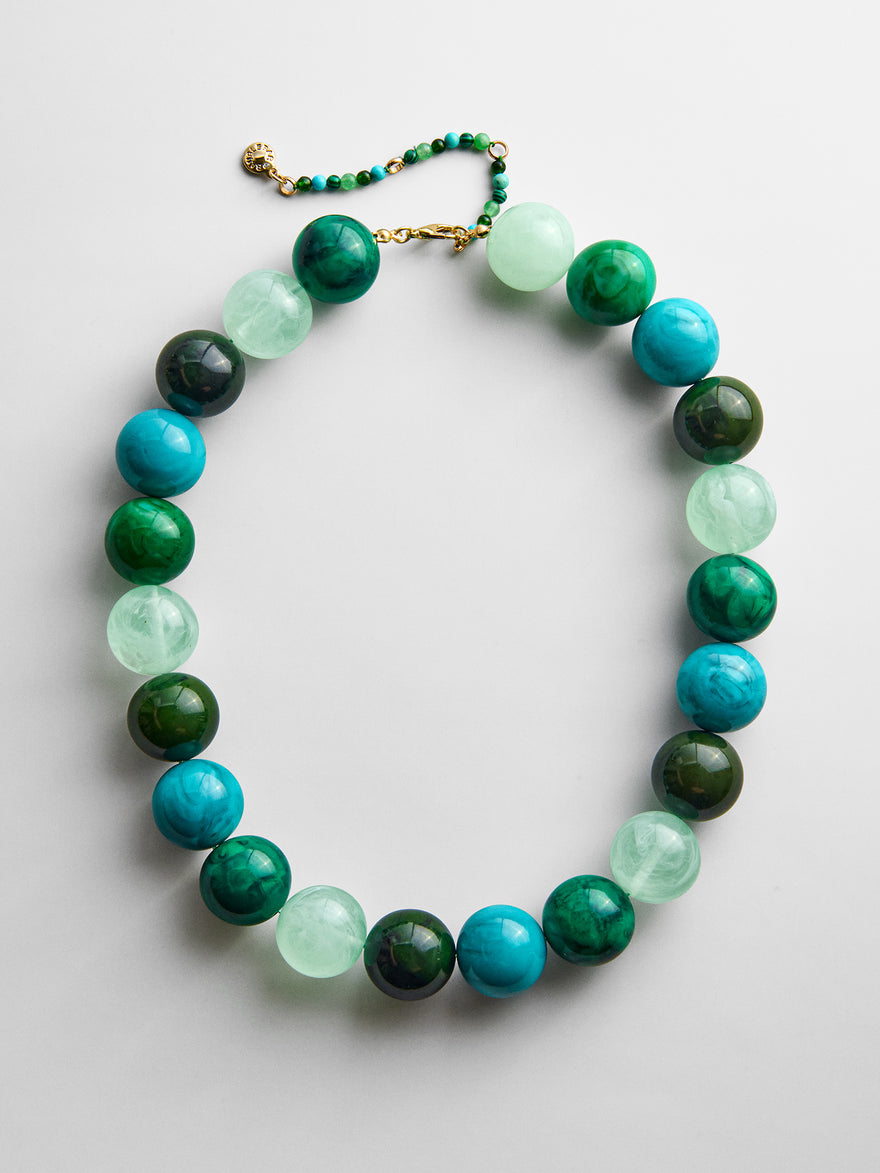 Jane Beaded Necklace - Blue Multi